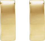 14K Yellow Gold Hinged 12 mm Hoop Earrings