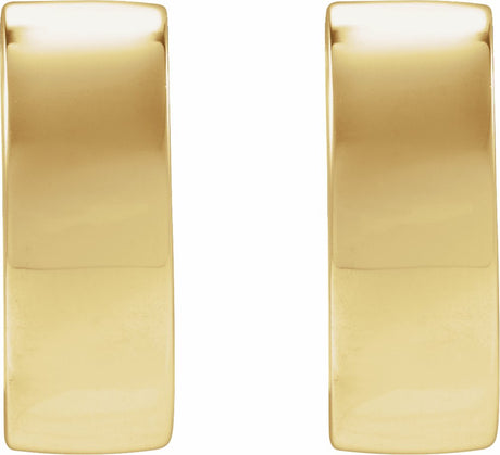14K Yellow Gold Hinged 12 mm Hoop Earrings