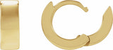 14K Yellow Gold Hinged 12 mm Hoop Earrings