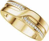 14K Yellow Gold 1/8 CTW Lab-Grown Diamond Band