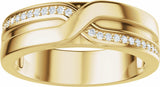 14K Yellow Gold 1/8 CTW Lab-Grown Diamond Band