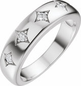 14K White Gold 1/10 CTW Natural Diamond Anniversary Band