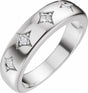 14K White Gold 1/10 CTW Natural Diamond Anniversary Band
