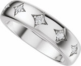 14K White Gold 1/10 CTW Natural Diamond Anniversary Band