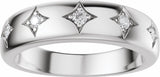 14K White Gold 1/10 CTW Natural Diamond Anniversary Band