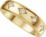 14K Yellow Gold 1/10 CTW Natural Diamond Anniversary Band