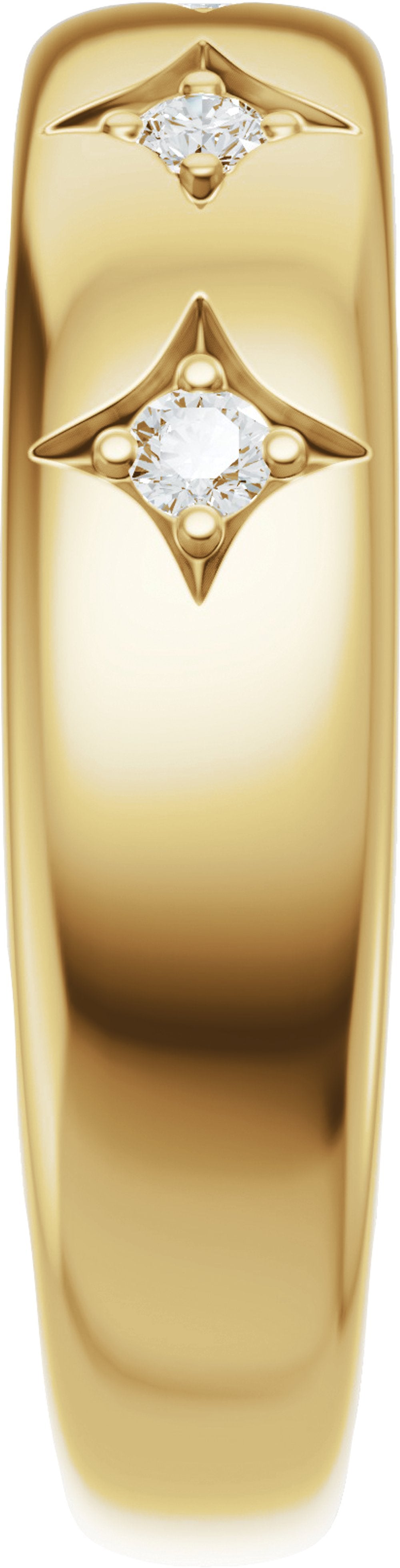 14K Yellow Gold 1/10 CTW Natural Diamond Anniversary Band