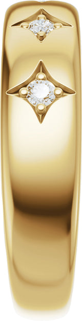 14K Yellow Gold 1/10 CTW Natural Diamond Anniversary Band