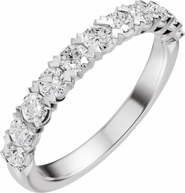 14K White Gold 3/4 CTW Lab-Grown Diamond Anniversary Band 
