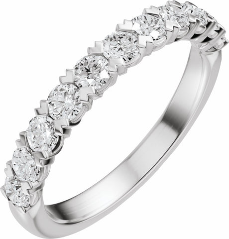 14K White Gold 3/4 CTW Lab-Grown Diamond Anniversary Band 