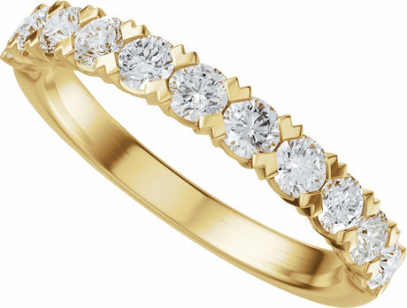 14K Yellow Gold 3/4 CTW Lab-Grown Diamond Anniversary Band 