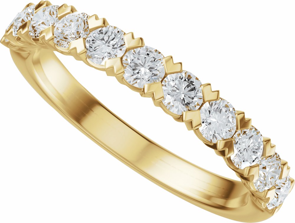 14K Yellow Gold 3/4 CTW Lab-Grown Diamond Anniversary Band 
