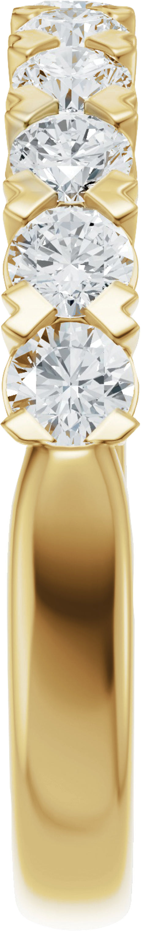 14K Yellow Gold 3/4 CTW Lab-Grown Diamond Anniversary Band