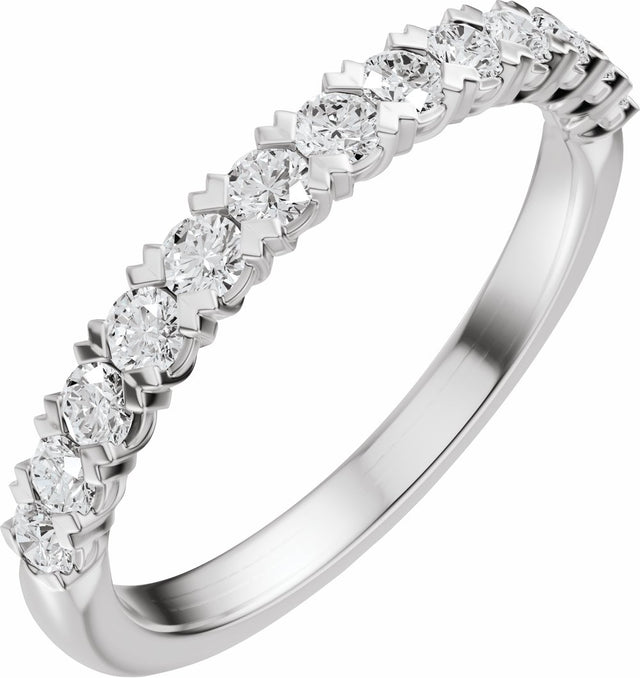 14K White Gold 1/2 CTW Lab-Grown Diamond Anniversary Band 