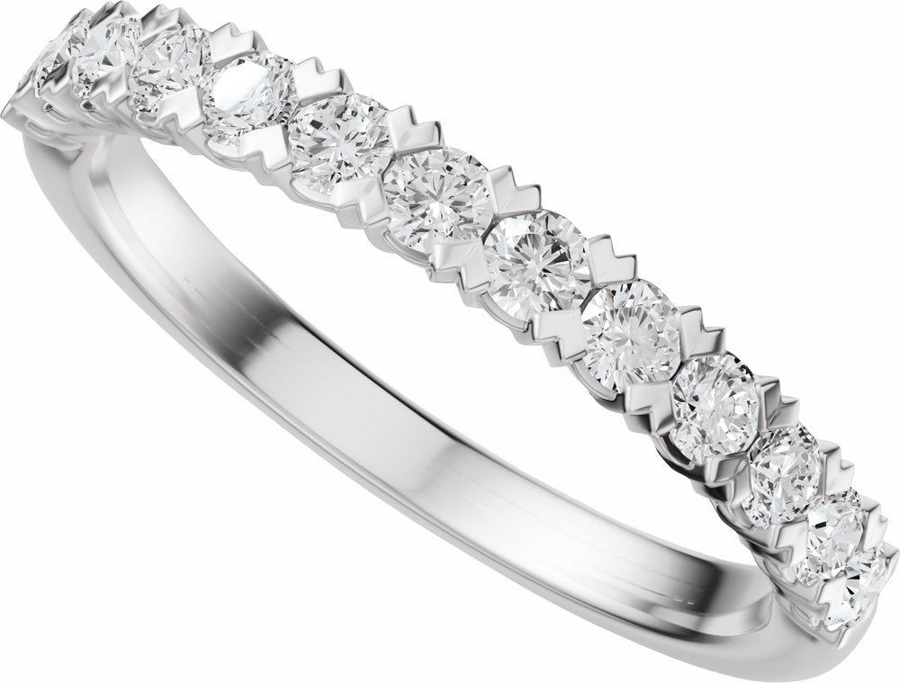 14K White Gold 1/2 CTW Lab-Grown Diamond Anniversary Band 