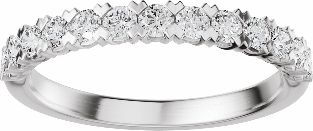 14K White Gold 1/2 CTW Lab-Grown Diamond Anniversary Band 