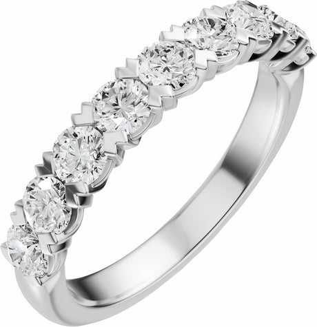 14K White Gold 9/10 CTW Lab-Grown Diamond Anniversary Band 