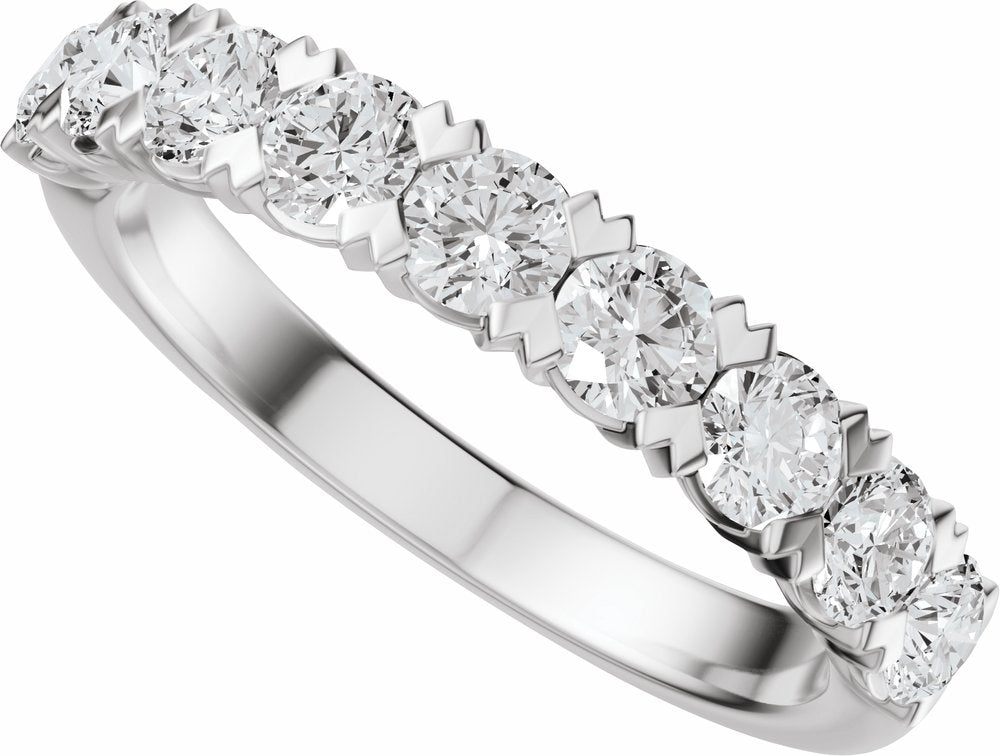 14K White Gold 9/10 CTW Lab-Grown Diamond Anniversary Band