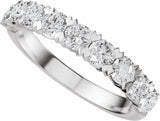 14K White Gold 9/10 CTW Lab-Grown Diamond Anniversary Band