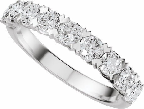 14K White Gold 9/10 CTW Lab-Grown Diamond Anniversary Band