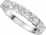 14K White Gold 9/10 CTW Lab-Grown Diamond Anniversary Band 