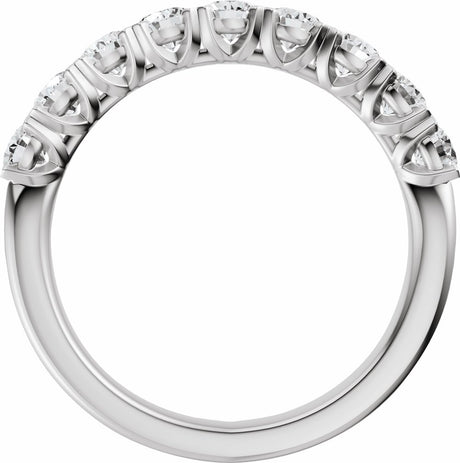 14K White Gold 9/10 CTW Lab-Grown Diamond Anniversary Band 