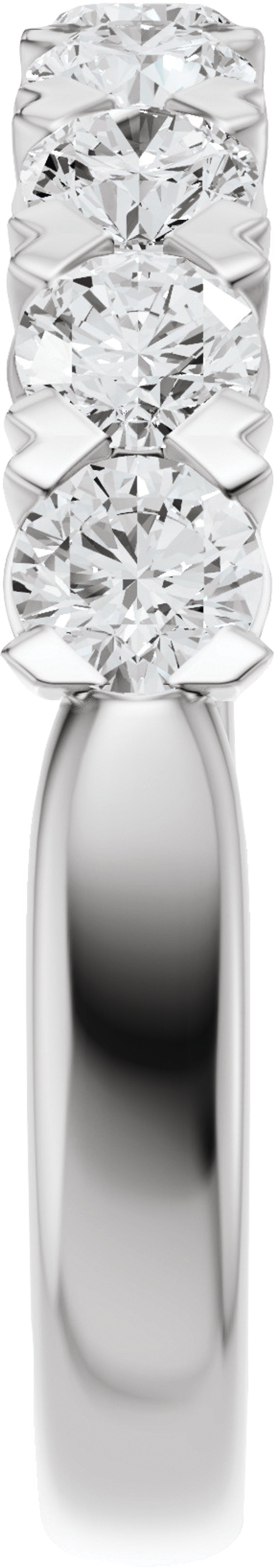 14K White Gold 9/10 CTW Lab-Grown Diamond Anniversary Band