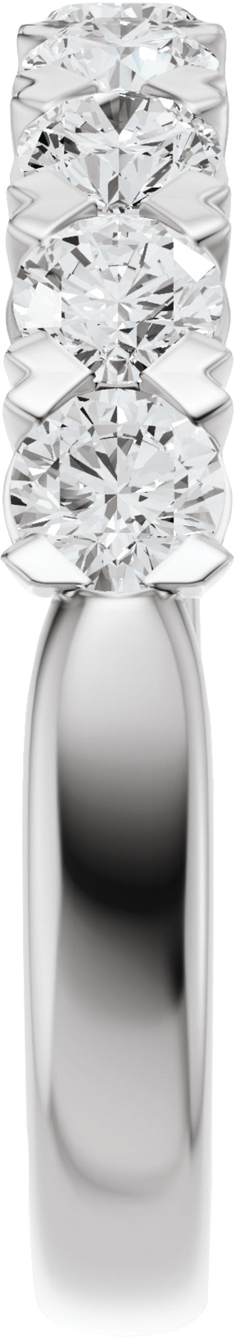 14K White Gold 9/10 CTW Lab-Grown Diamond Anniversary Band 