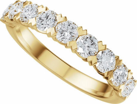 14K Yellow Gold 9/10 CTW Lab-Grown Diamond Anniversary Band