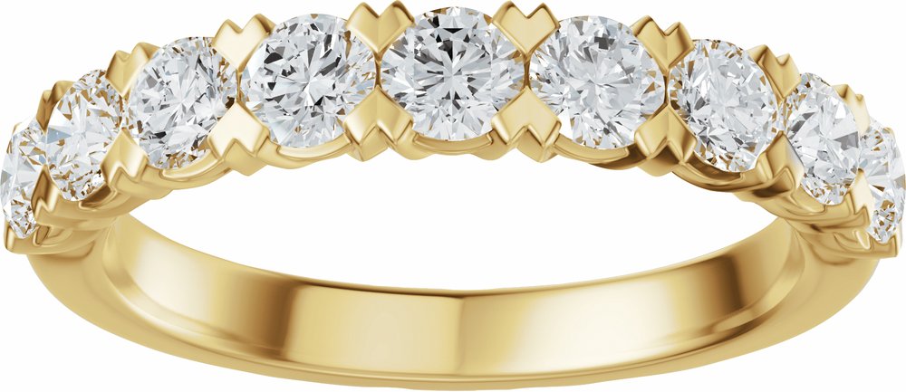 14K Yellow Gold 9/10 CTW Lab-Grown Diamond Anniversary Band