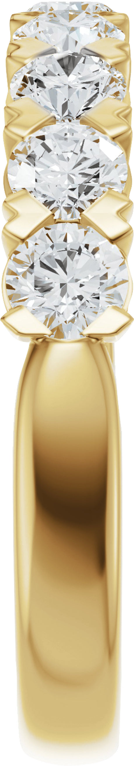 14K Yellow Gold 9/10 CTW Lab-Grown Diamond Anniversary Band 