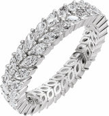 14K White Gold Lab-Grown Diamond Eternity Band Size 7