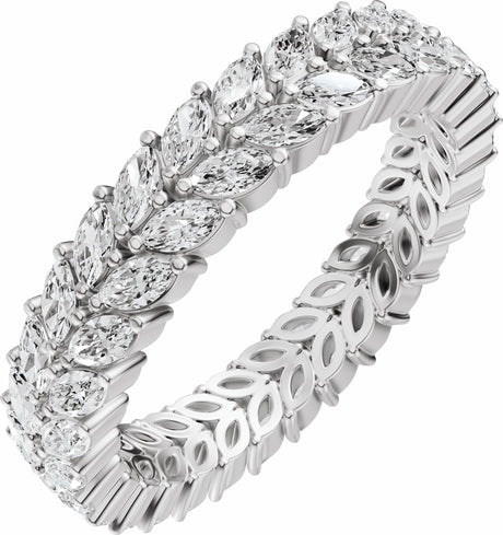 14K White Gold Lab-Grown Diamond Eternity Band Size 7