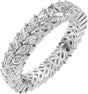 14K White Gold Lab-Grown Diamond Eternity Band Size 7