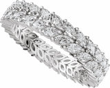 14K White Gold Lab-Grown Diamond Eternity Band Size 7