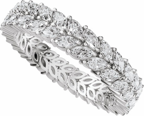 14K White Gold Lab-Grown Diamond Eternity Band Size 7