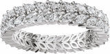 14K White Gold Lab-Grown Diamond Eternity Band Size 7
