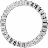 14K White Gold Lab-Grown Diamond Eternity Band Size 7