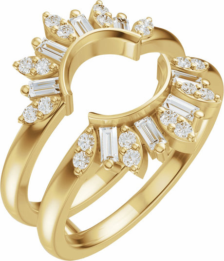 14K Yellow Gold 3/8 CTW Lab-Grown Diamond Ring Guard
