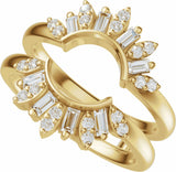 14K Yellow Gold 3/8 CTW Lab-Grown Diamond Ring Guard
