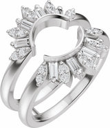 14K White Gold 3/8 CTW Lab-Grown Diamond Ring Guard