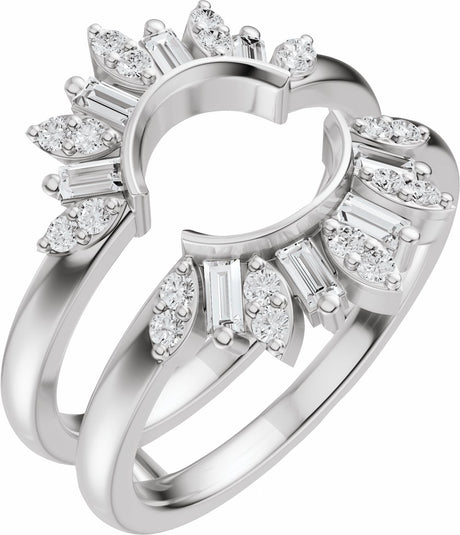 14K White Gold 3/8 CTW Lab-Grown Diamond Ring Guard