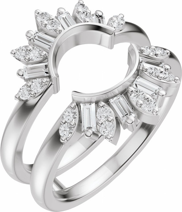 14K White Gold 3/8 CTW Lab-Grown Diamond Ring Guard