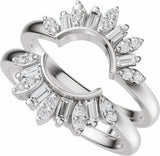 14K White Gold 3/8 CTW Lab-Grown Diamond Ring Guard