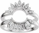 14K White Gold 3/8 CTW Lab-Grown Diamond Ring Guard