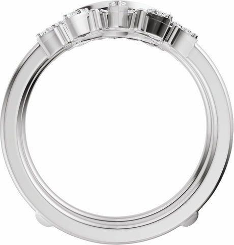 14K White Gold 3/8 CTW Lab-Grown Diamond Ring Guard
