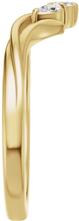 14K Yellow Gold 1/8 CTW Natural Diamond Contour Band 