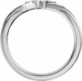 14K White Gold 1/8 CTW Natural Diamond Contour Band 