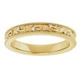 14K Yellow Gold .02 CTW Lab-Grown Diamond Band Size 7