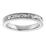 14K White Gold .02 CTW Natural Diamond Band Size 7